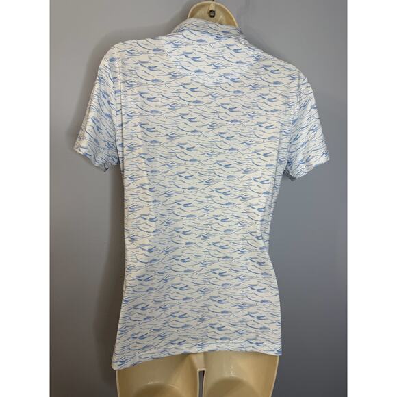 Coastal Golf Co.  Surf Side Polo Shirt Performance Ocean Blue Sz S New - Picture 7 of 11